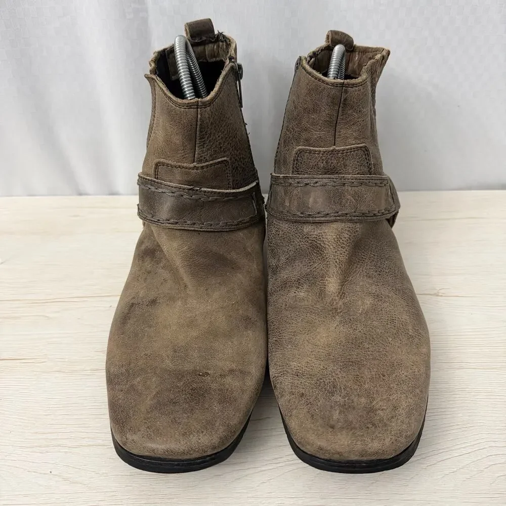 Bed Stu Boots Mens Size 13 Innovator Ankle Brown Leather Distressed Moto